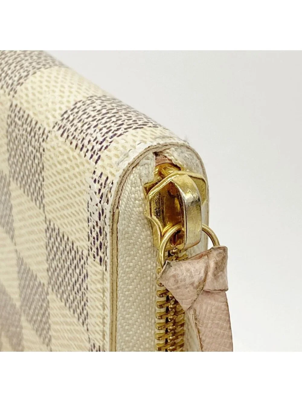Louis Vuitton Wallet Damier Azur Portefeuille Clemence White Rose Ballerine
